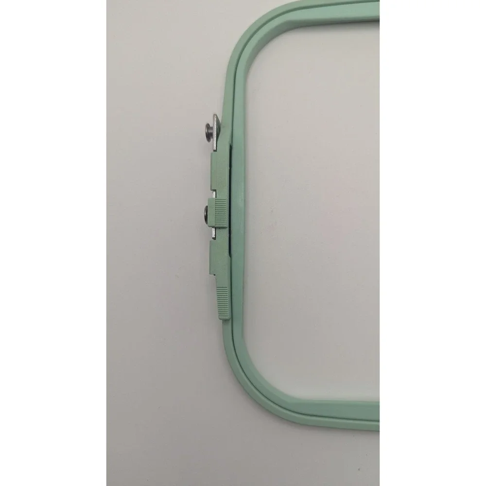 Mint Green Embroidery Machine Hoop with ABC Alignment‎ Grid Template Crafting